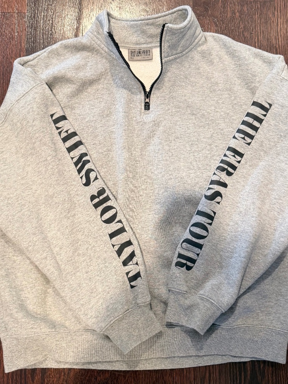 Taylor Swift The ERAS Tour official merch Gray quarter zip sweatshirt size XL